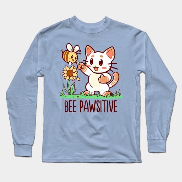 Bee Pawsitive Long Sleeve T-Shirt by TechraNova